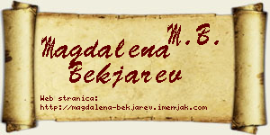 Magdalena Bekjarev vizit kartica